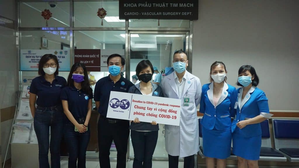 Society of Petroleum Engineers (SPE) – Vietnam Section donates 600 masks and 200 bottles of hand sanitizer to University Medical Center HCMC