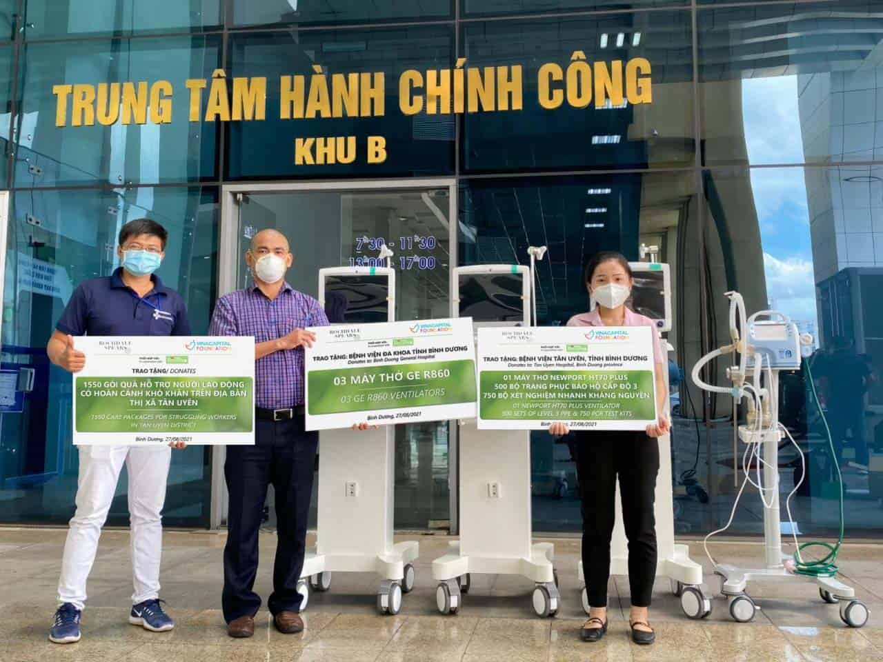 Rochdale Spears and VinaCapital Foundation Donate Ventilators And Care Packages To Support Hospitals And Workers Affected By Covid-19 In Binh Duong Province