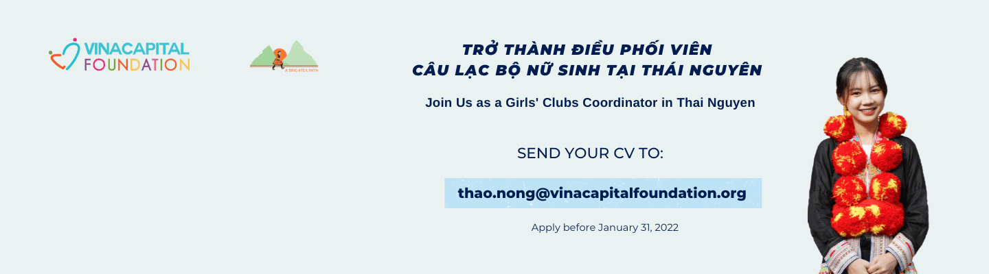 RECRUITMENT – Girls’ Clubs Coordinator in Thai Nguyen