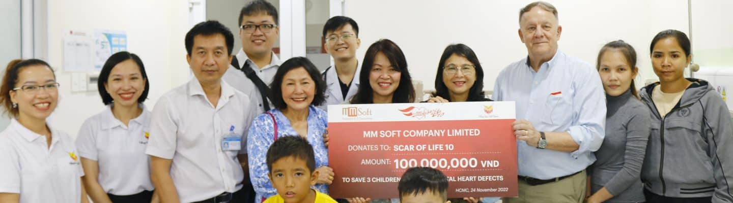 MMSoft quyên góp 100.000.000 VNĐ cho sự kiện Vết sẹo Cuộc đời hỗ trợ trẻ em mắc bệnh tim bẩm sinh
