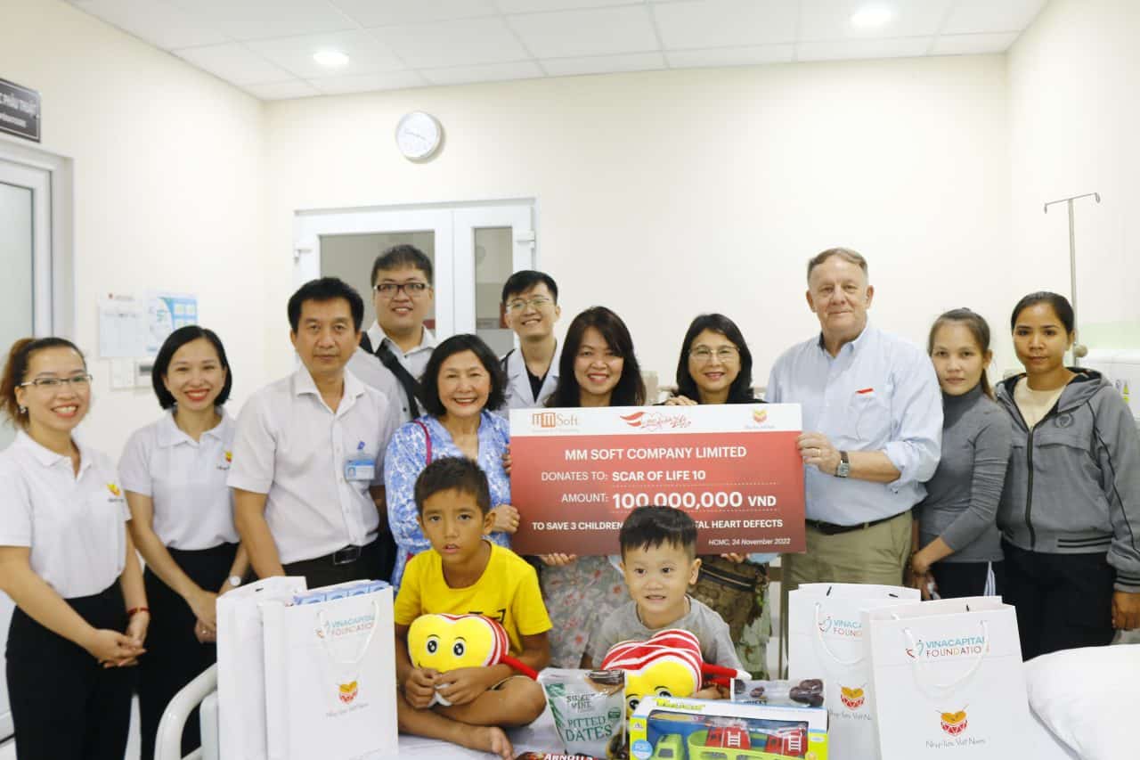 MMSoft donates 100,000,000 VND to the Scar of Life event to support children with congenital heart defects