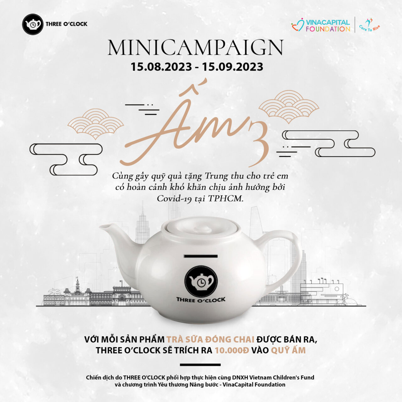 Join THREE O’CLOCK and Care to Rise to bring a warm Mid-Autumn Festival to disadvantaged children affected by the pandemic