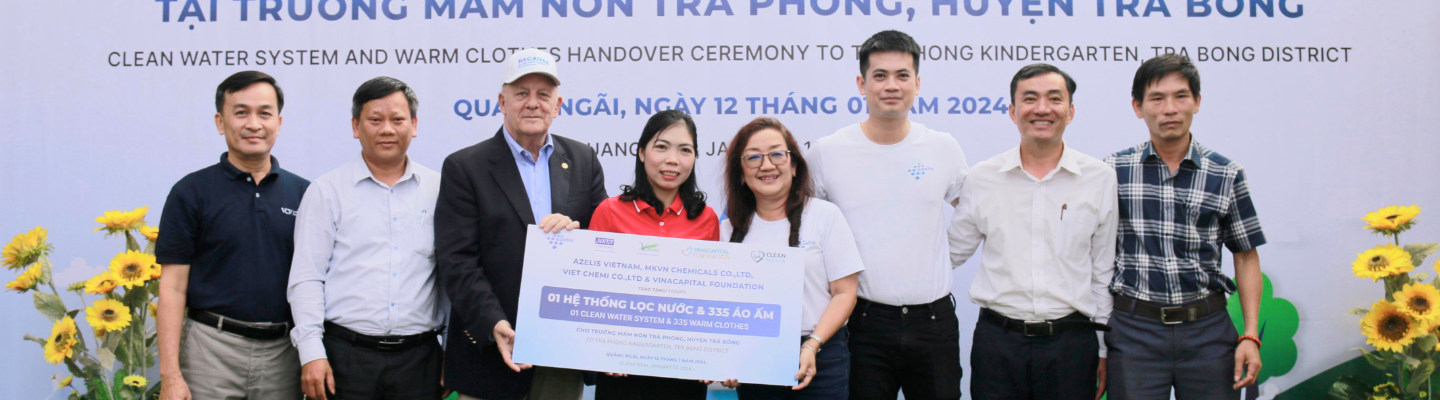 Azelis Việt Nam và VinaCapital Foundation mang nước sạch và áo ấm đến với học sinh mầm non tại huyện Trà Bồng, tỉnh Quảng Ngãi