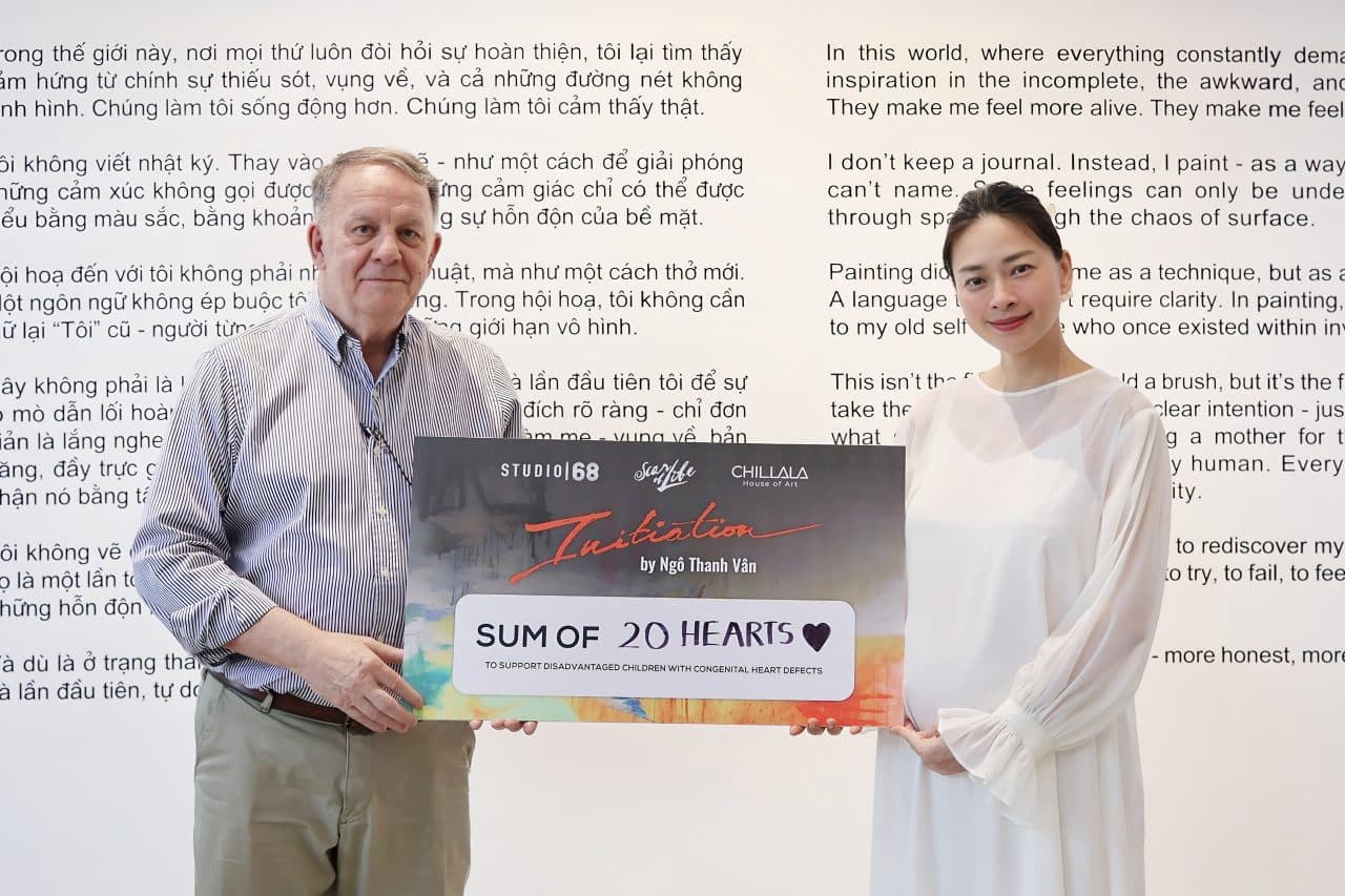 20 hearts healed through Ngo Thanh Van’s Charity Art Project “INITIATION – A New Beginning”