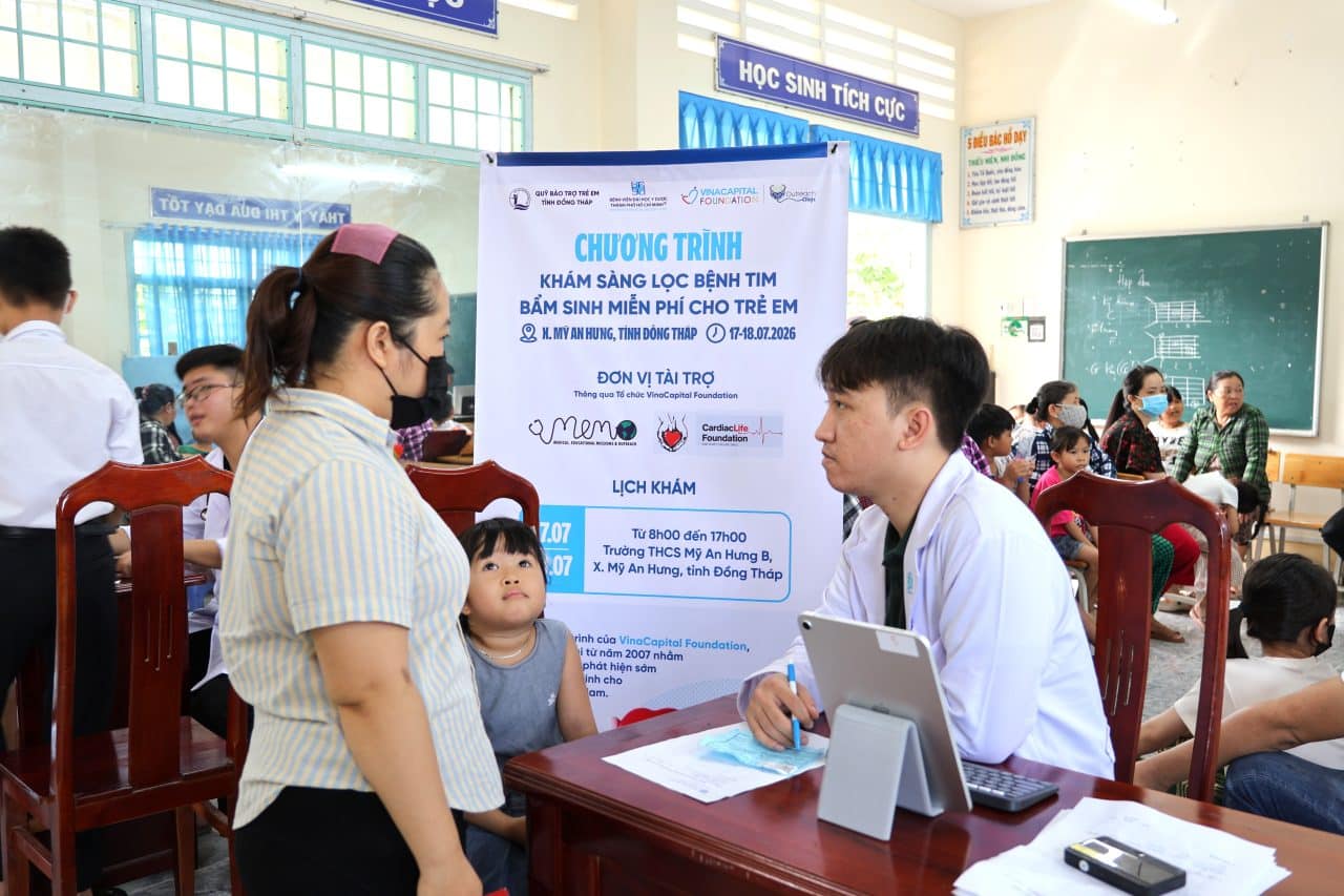M.E.M.O. and CLF continue to partner with VinaCapital Foundation to bring cardiac screenings to children in Dong Thap