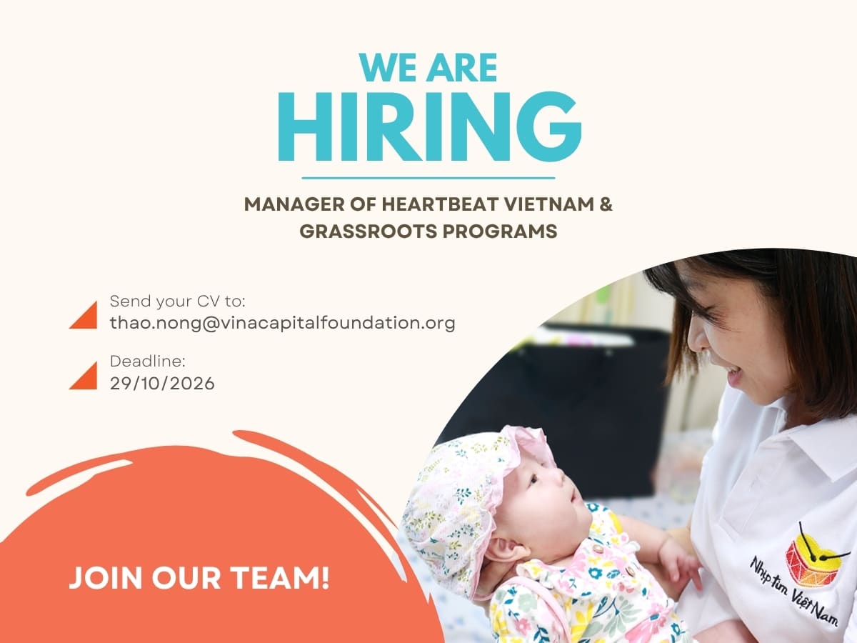 [HCM] RECRUITMENT – MANAGER OF HEARTBEAT VIETNAM & GRASSROOTS PROGRAMS 